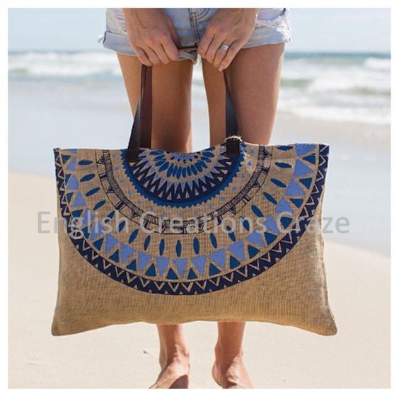Printed beach bags